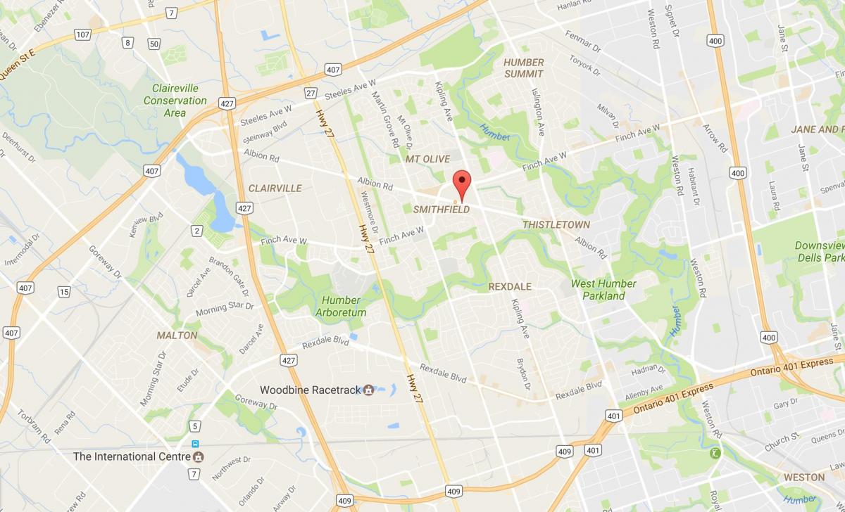Harta e Albion rrugës Toronto