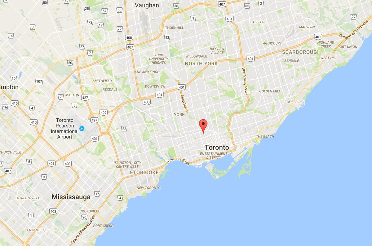 Harta e Aneks qarkut në Toronto