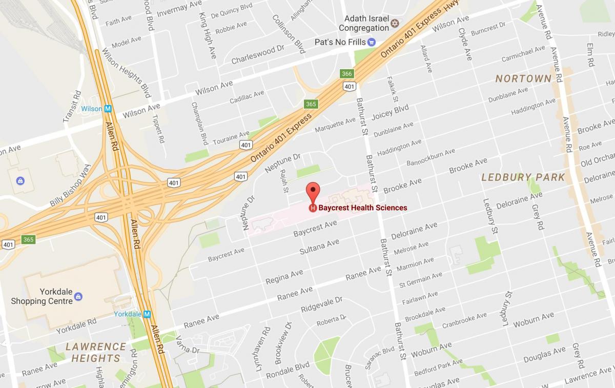 Harta e Baycrest Shëndetin e Shkencave Toronto