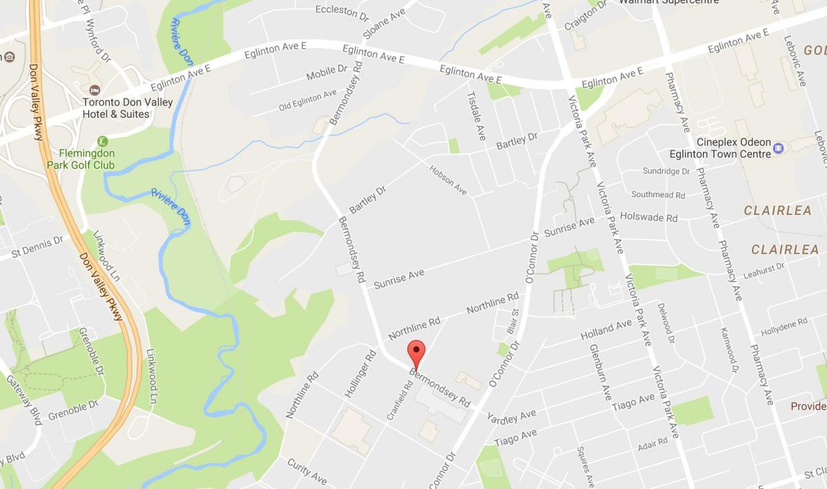 Harta e Bermondsey rrugës Toronto