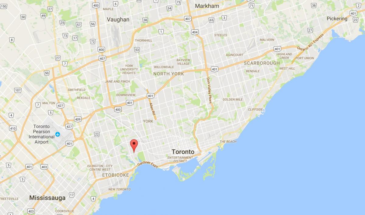 Harta e Bloor Perëndim të Fshatit qarkut në Toronto