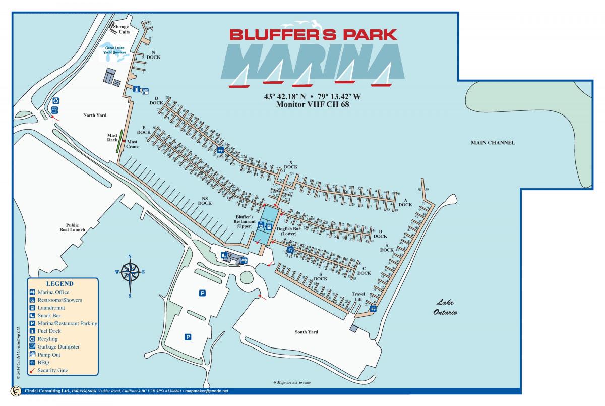 Harta e Bluffer e Parkut Marina