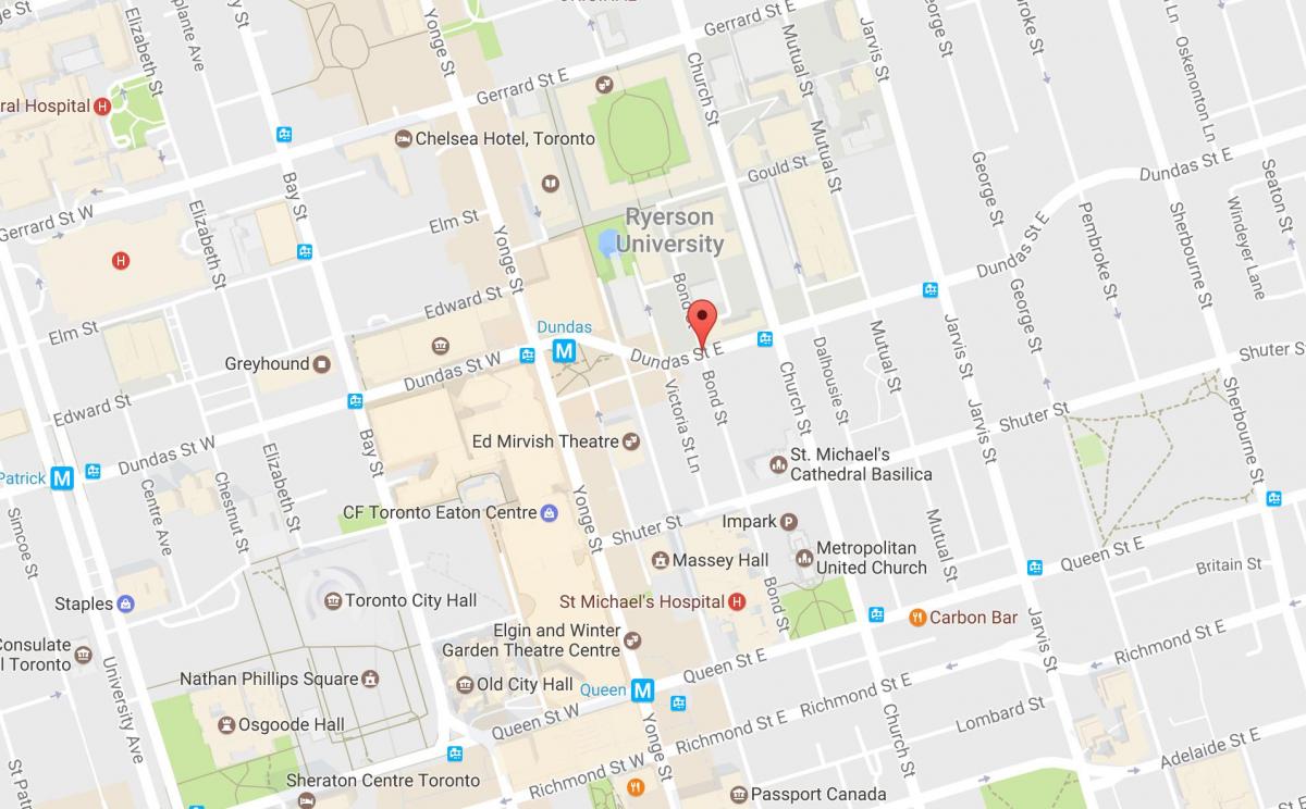 Harta e Bond street Toronto