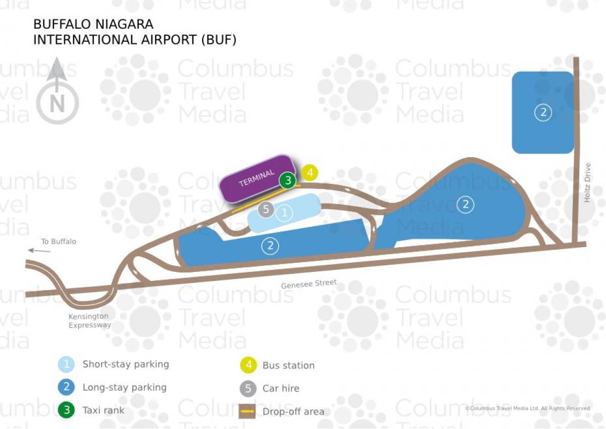 Harta e Buffalo Niagara aeroporti ndërkombëtar
