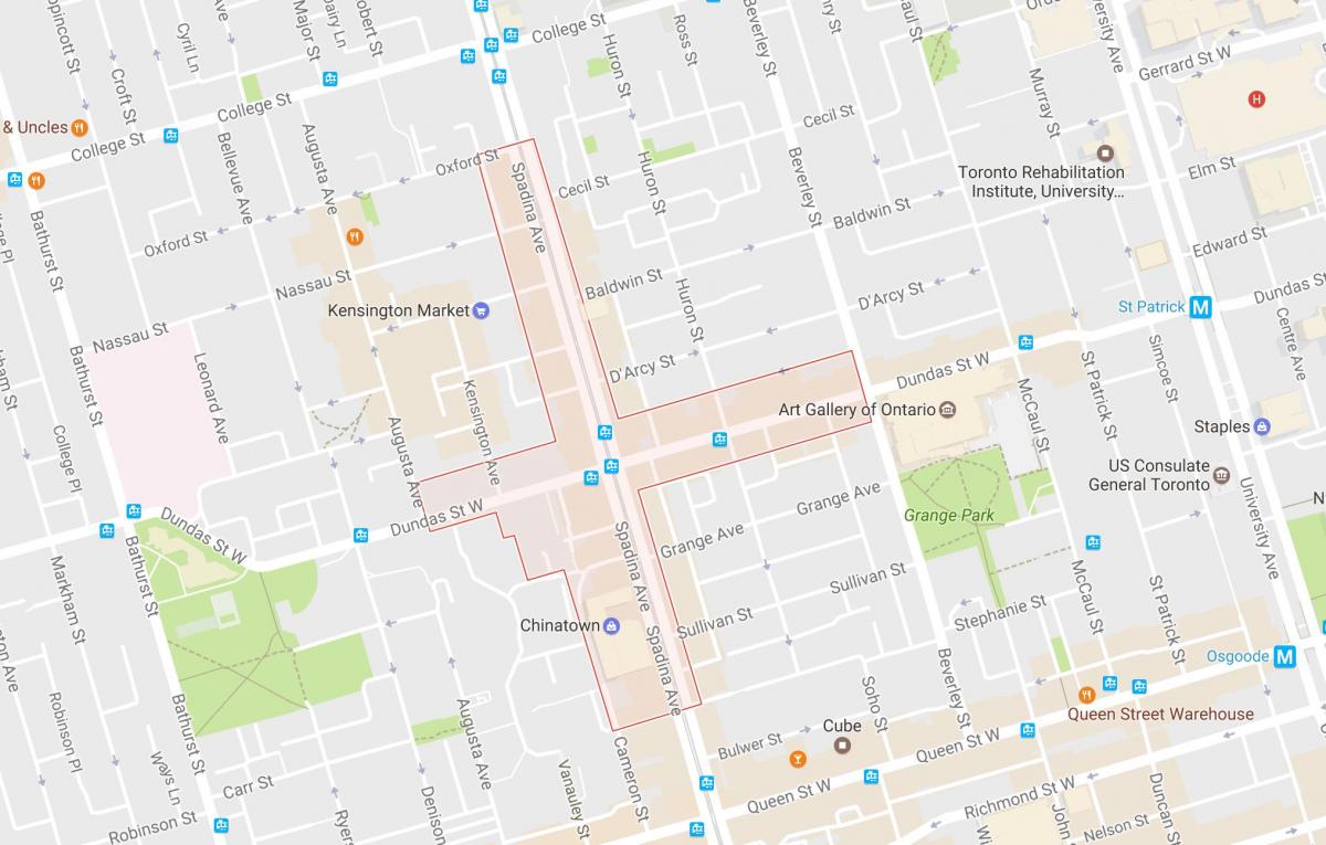 Harta e Chinatown lagjen Toronto