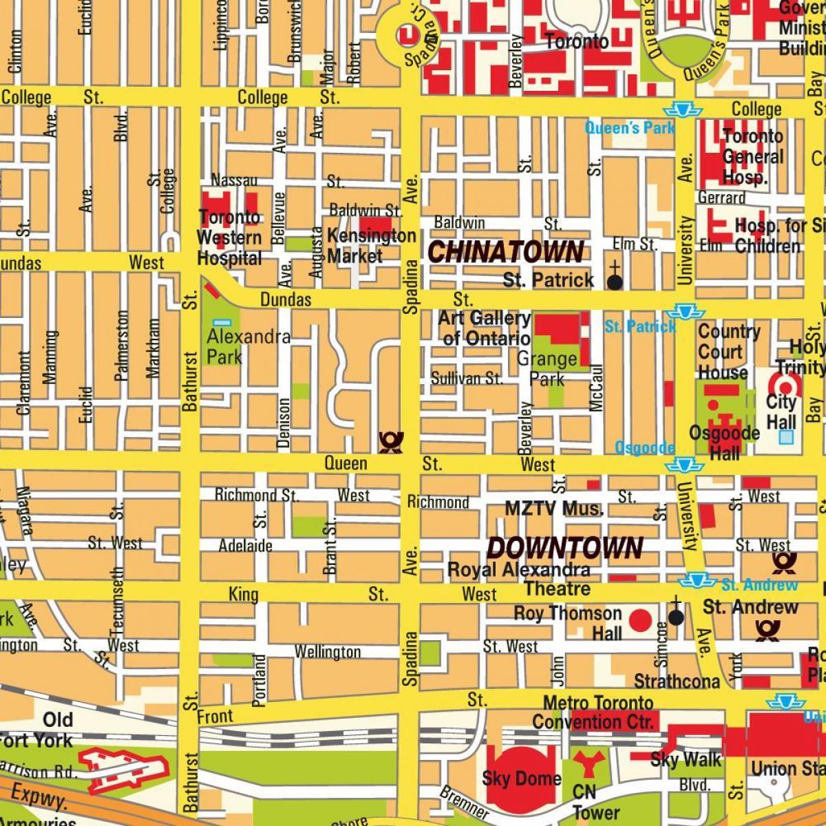 Harta e Chinatown Ontario