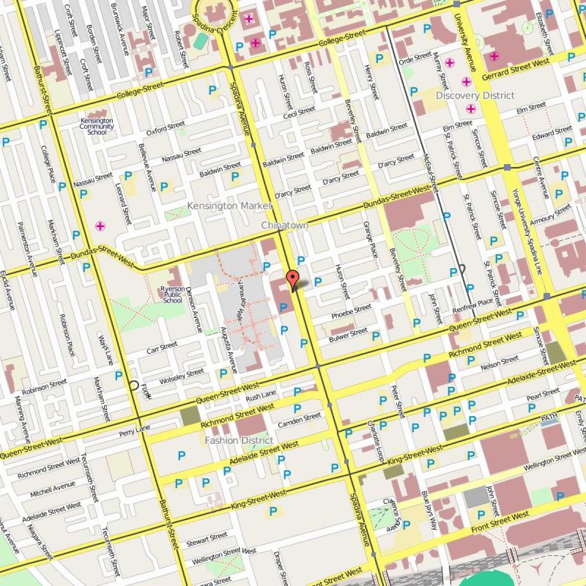 Harta e Chinatown Toronto