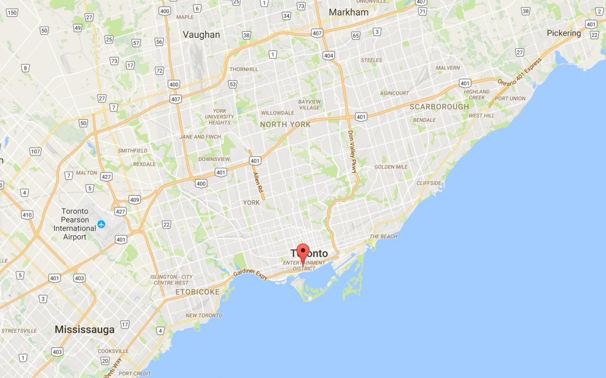 Harta e CityPlace qarkut në Toronto