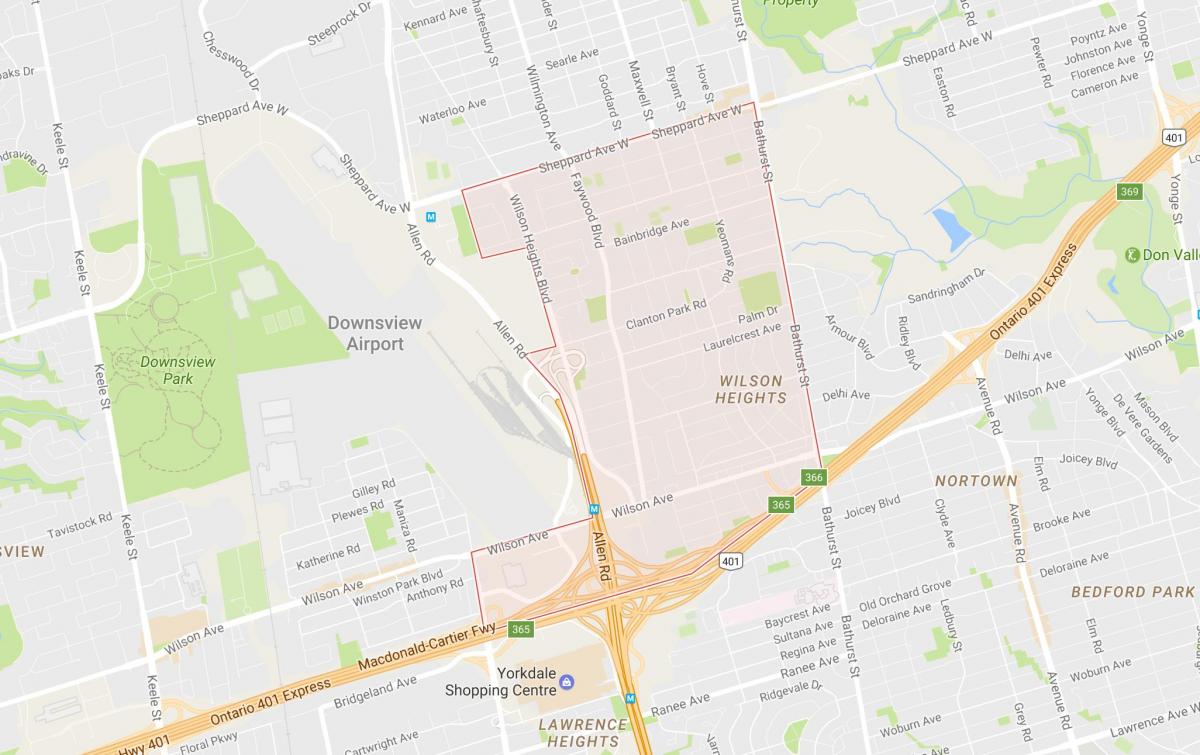 Harta e Clanton Park lagjen Toronto