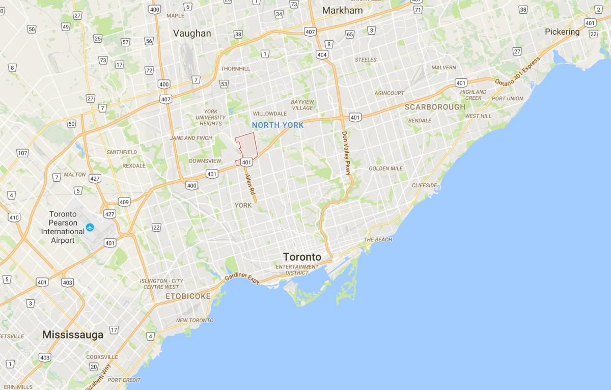 Harta e Clanton Park qarkut në Toronto
