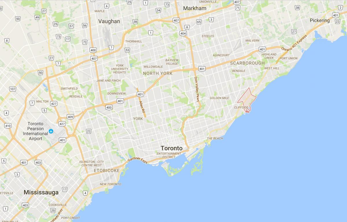 Harta e Cliffcrest qarkut në Toronto