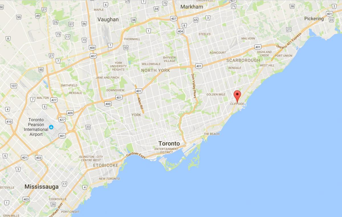Harta e Cliffside qarkut në Toronto