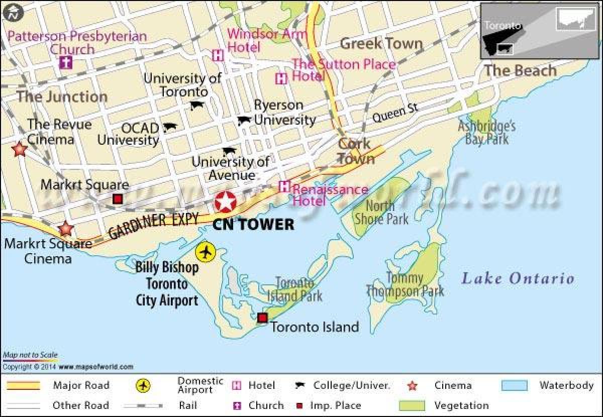 Harta e CN tower Toronto