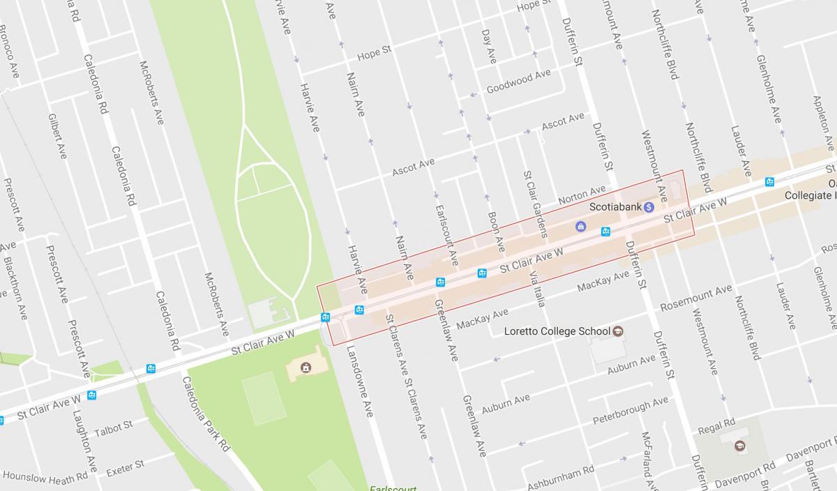 Harta e Corso Italia lagjen Toronto