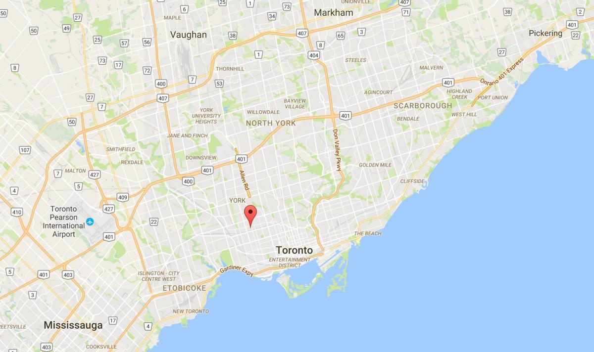 Harta e Davenport qarkut në Toronto