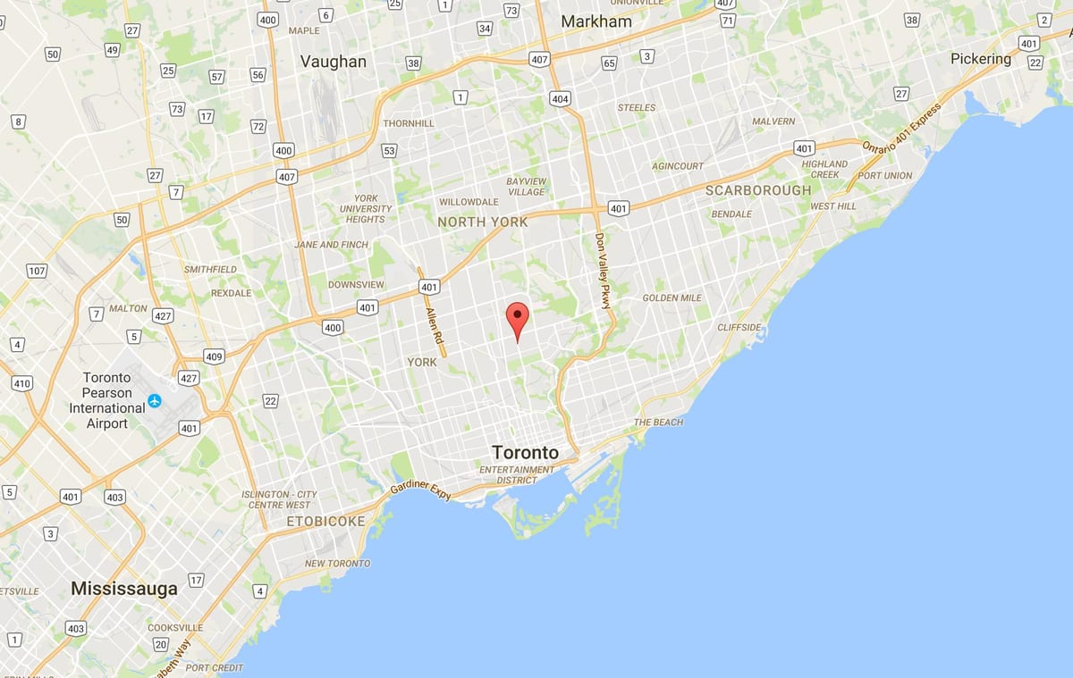 Harta e Davisville Fshat të rrethit të Torontos