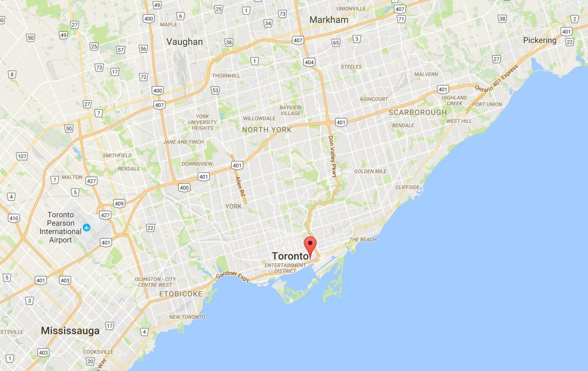 Harta e Distillery Qarkut qarkut në Toronto