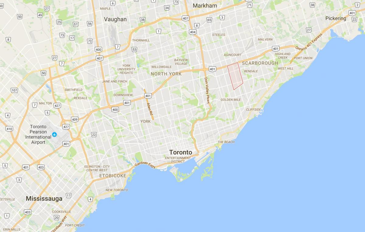 Harta e Dorset Park qarkut në Toronto