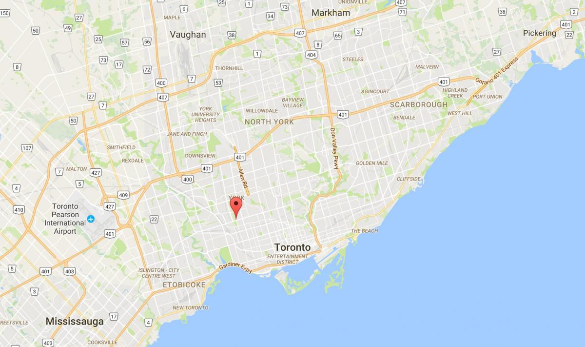 Harta e Earlscourt qarkut në Toronto