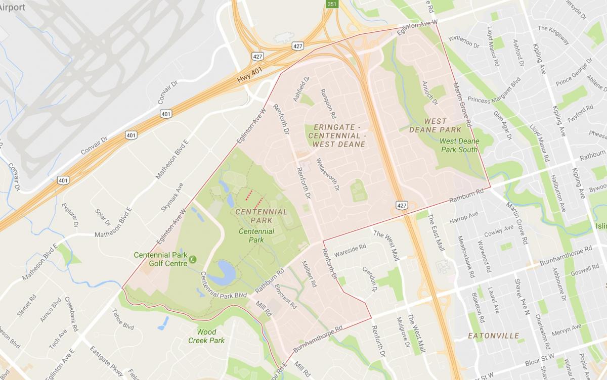 Harta e Eringate lagjen Toronto