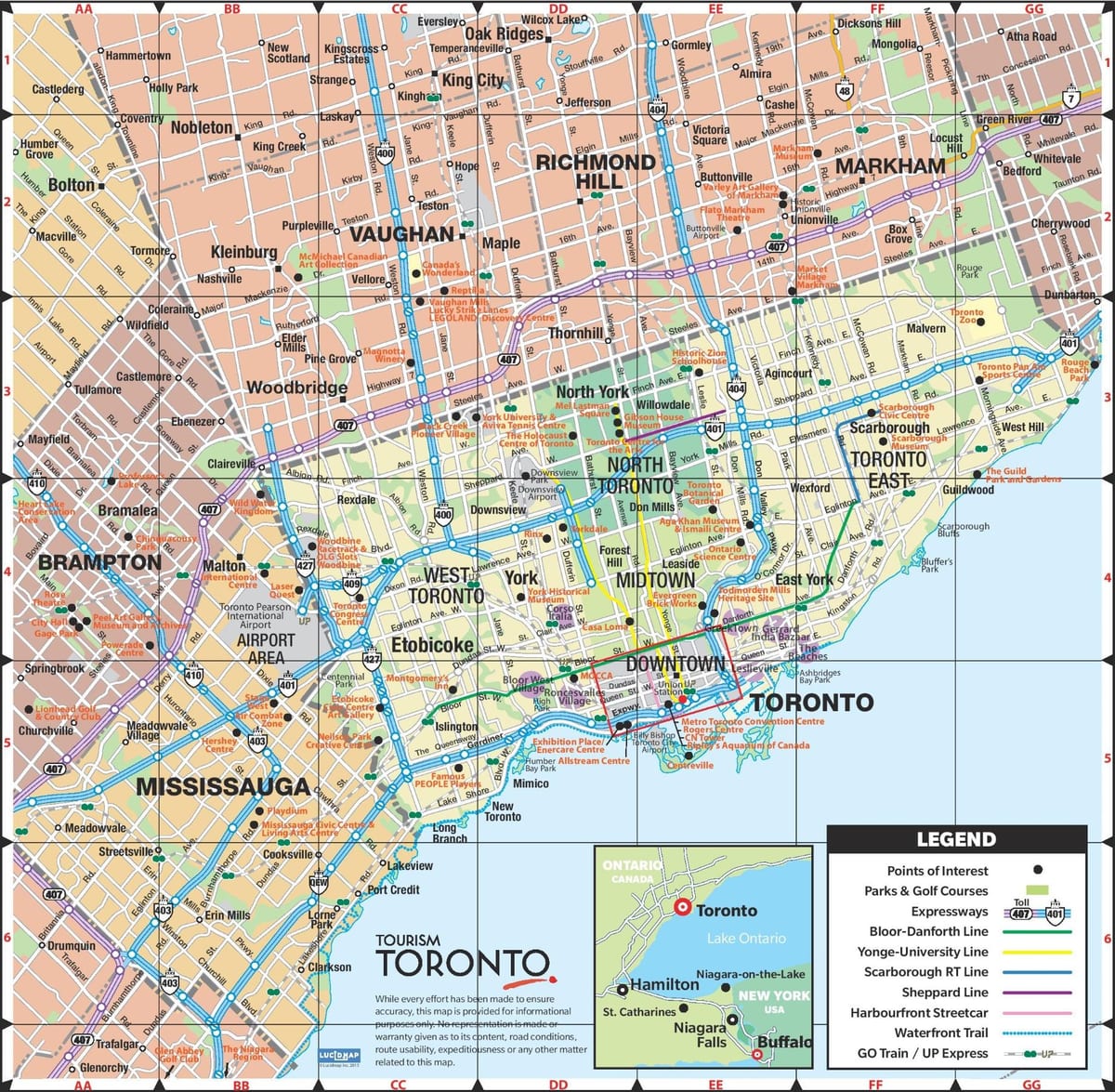 Harta e Expressways Toronto