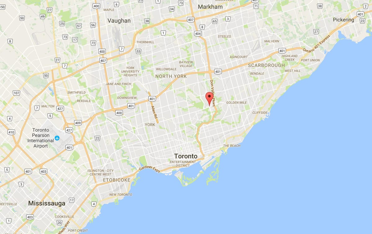 Harta e Flemingdon Park qarkut në Toronto