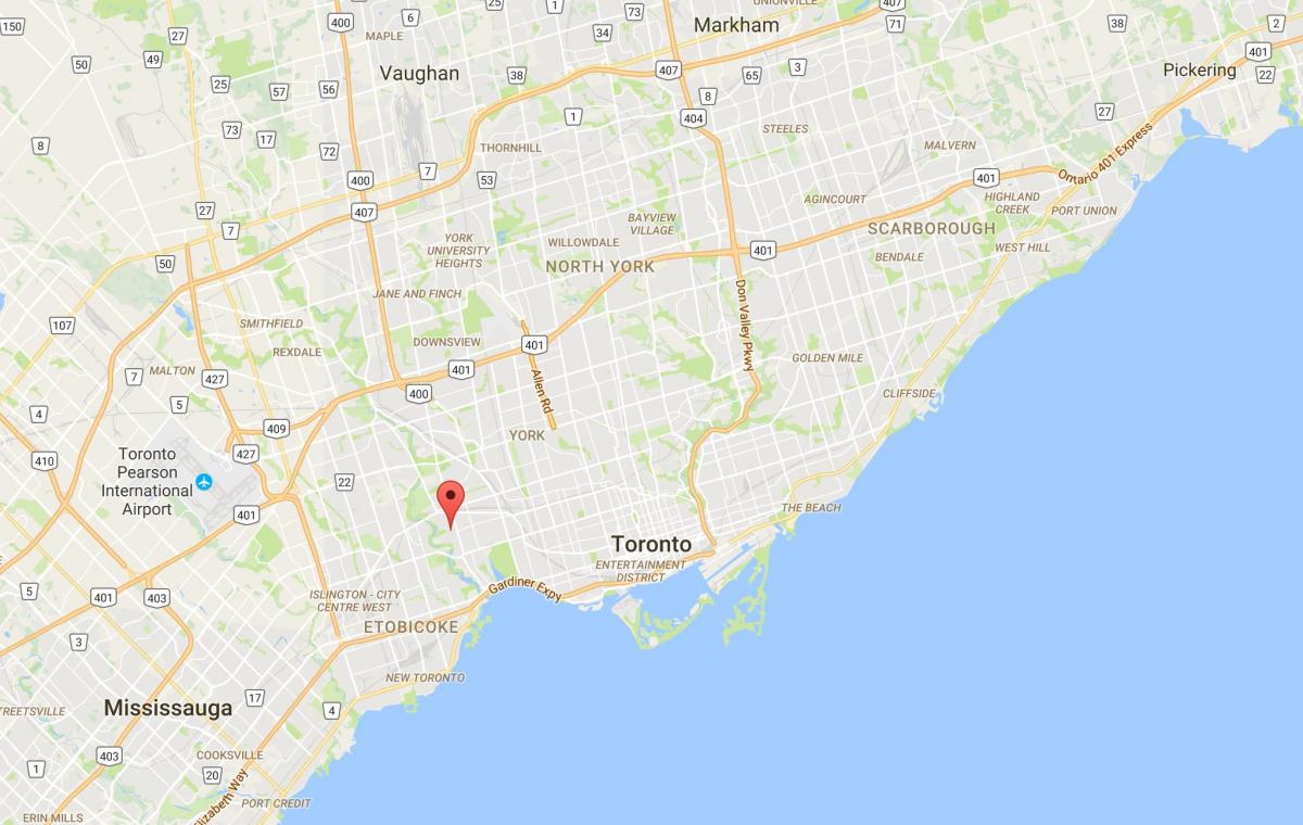 Harta e Foshnjës Pikë qarkut në Toronto