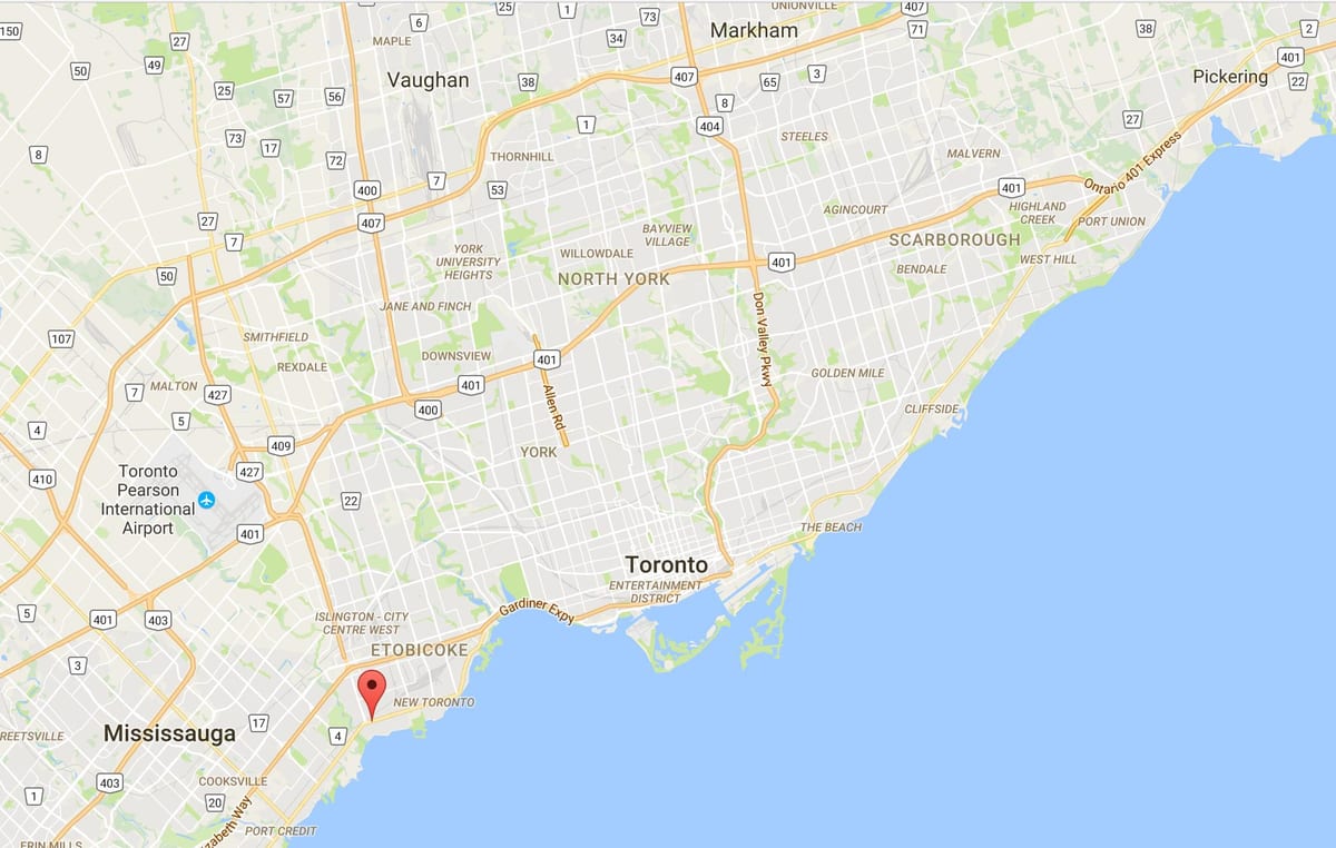 Harta e Gjatë të Degës së qarkut Toronto