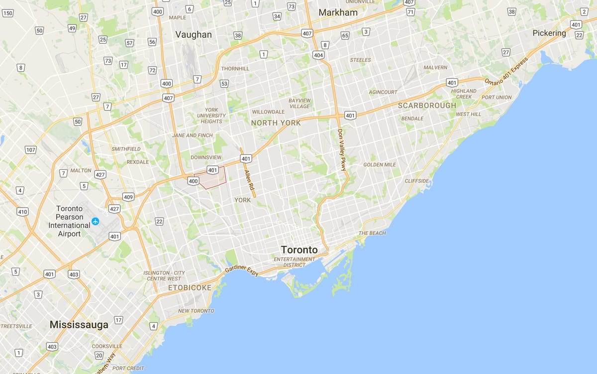 Harta e Gjethe Panje e qarkut në Toronto