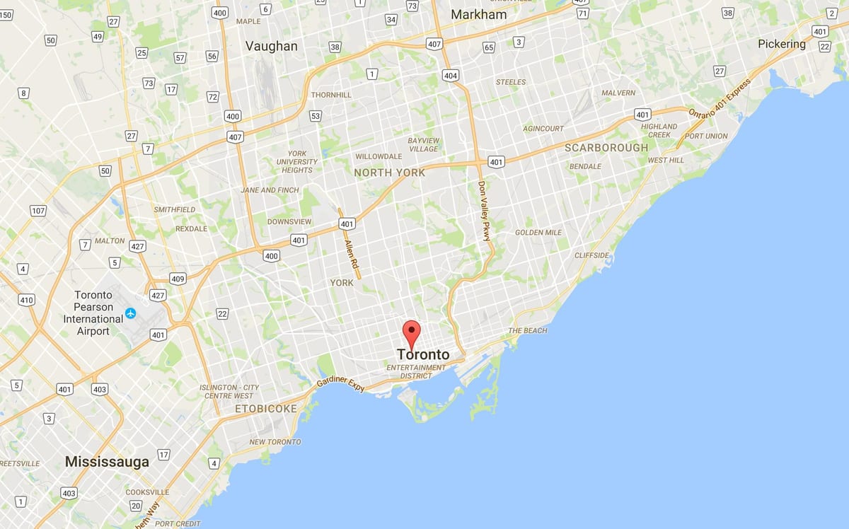 Harta e Grange Park qarkut në Toronto