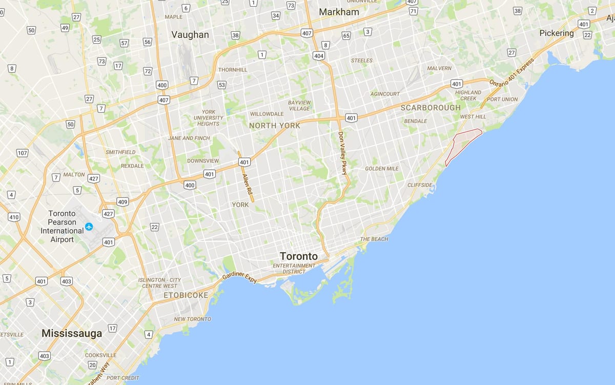 Harta e Guildwood qarkut në Toronto