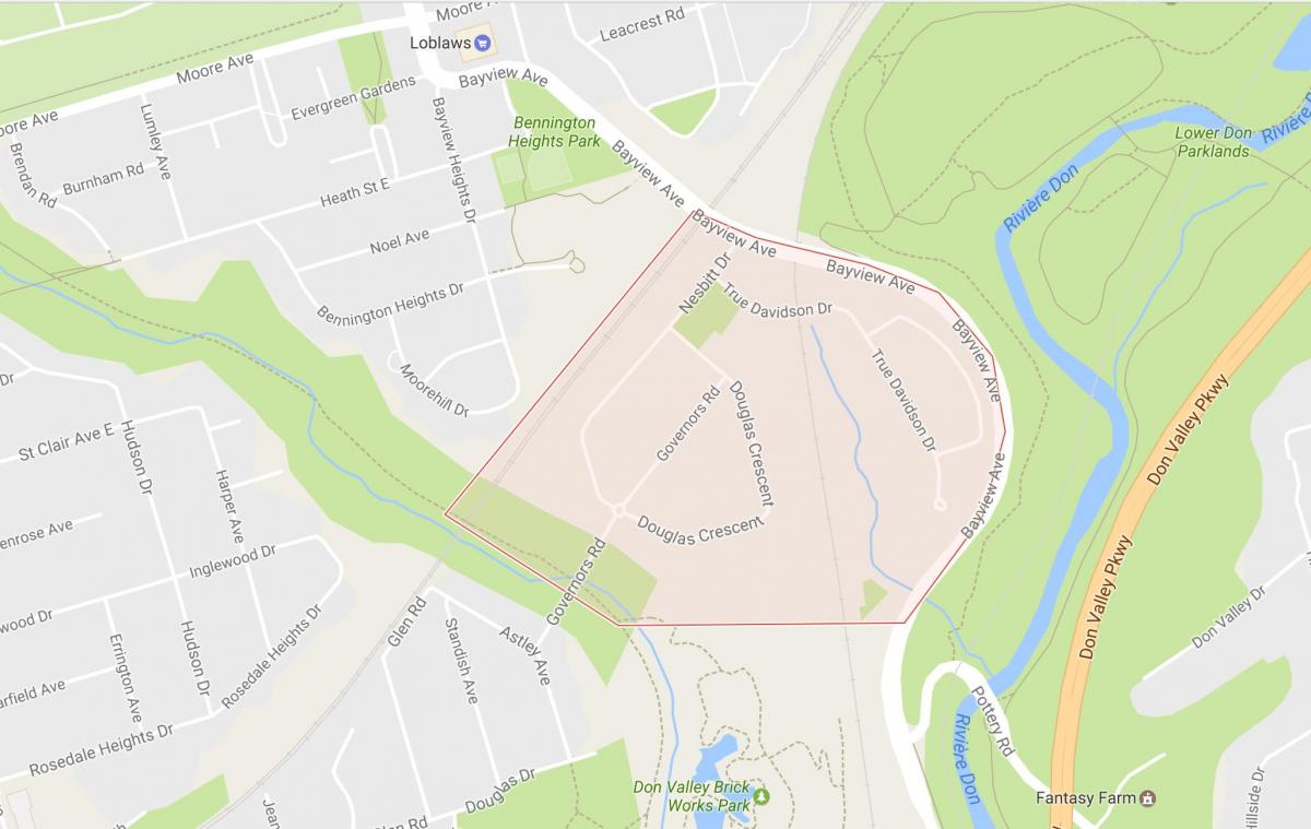 Harta e Guvernatorit të Urës lagjen Toronto