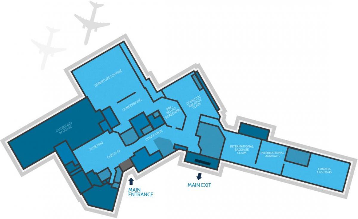 Harta e Hamilton airport terminal