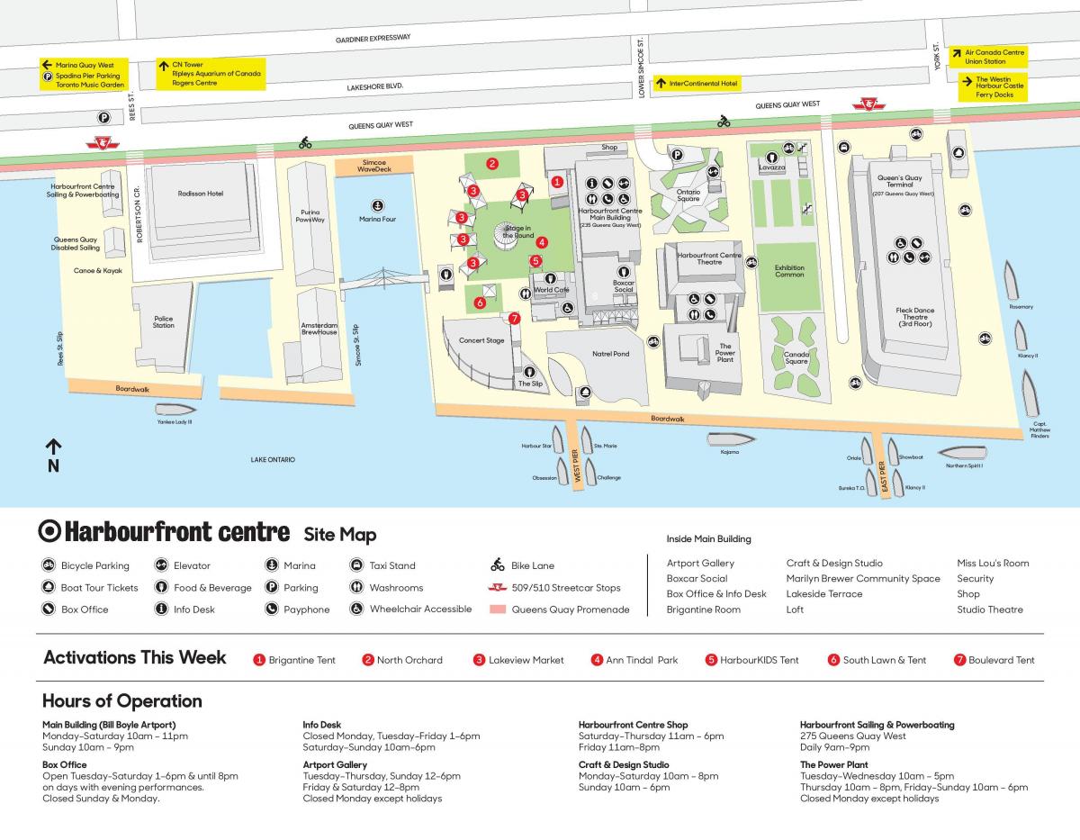 Harta e Harbourfront qendra e parkimit