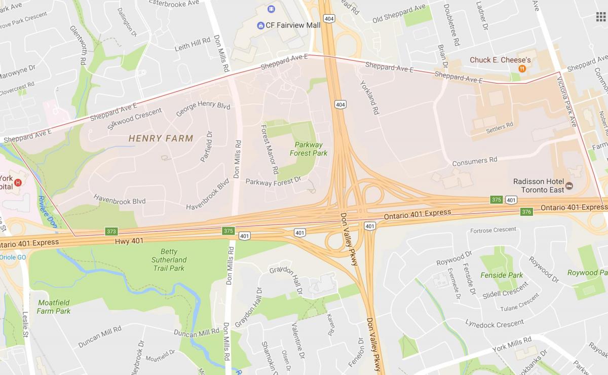 Harta e Henri Fermë lagjen Toronto