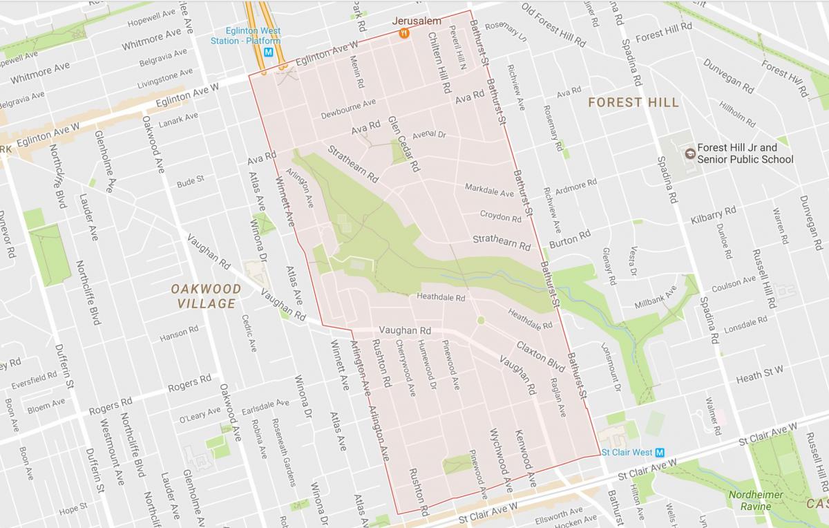 Harta e Humewood–Cedarvale lagjen Toronto