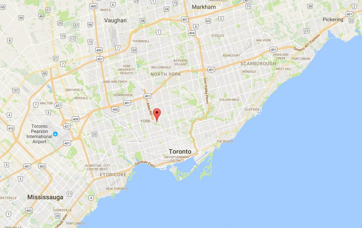 Harta e Humewood–Cedarvale qarkut në Toronto
