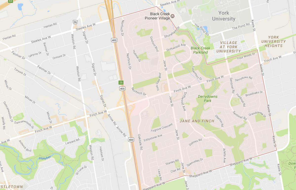 Harta e Jane dhe Finch lagjen Toronto