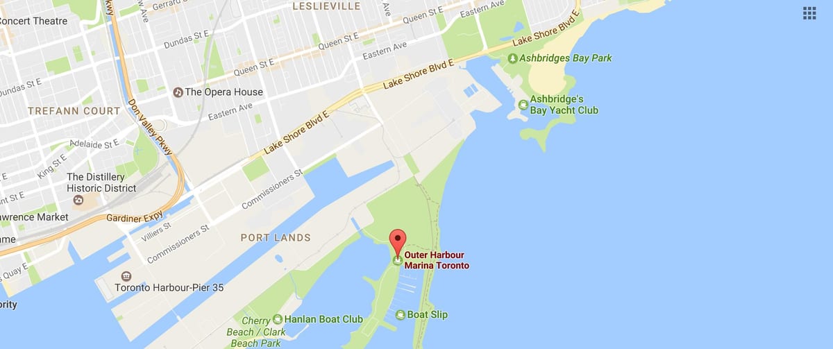 Harta e Jashtme port marina Toronto
