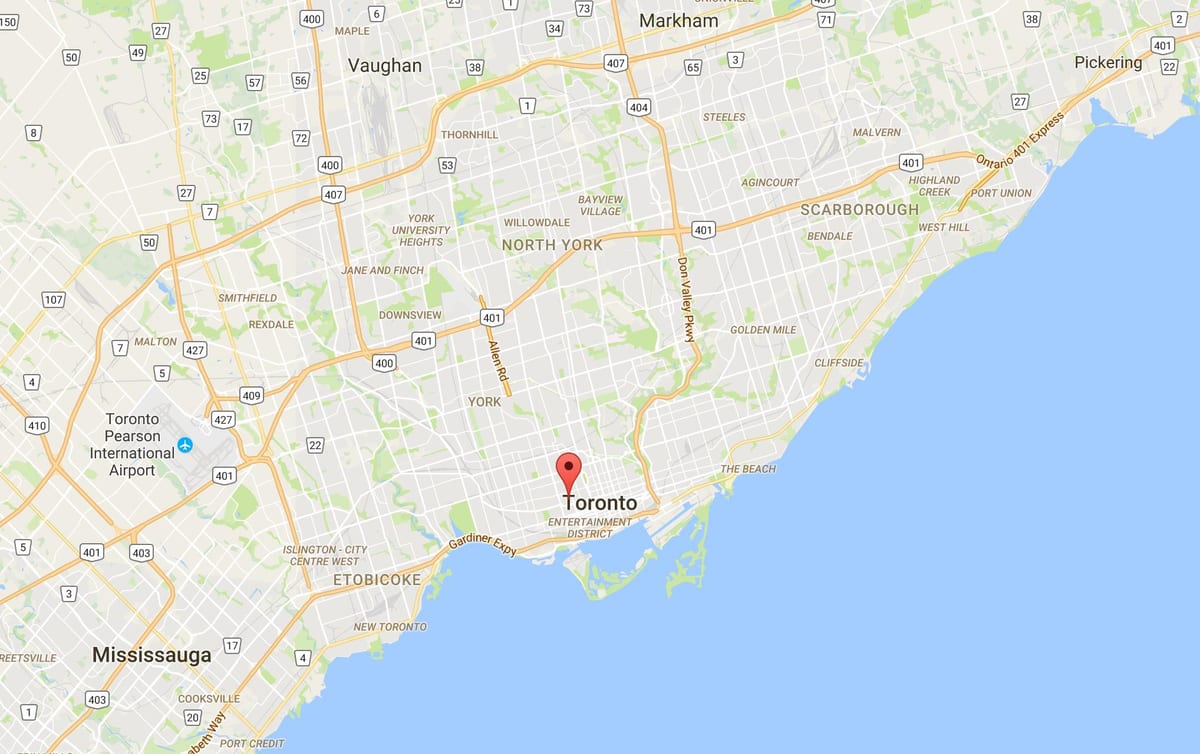 Harta e Kensington Tregun e qarkut në Toronto