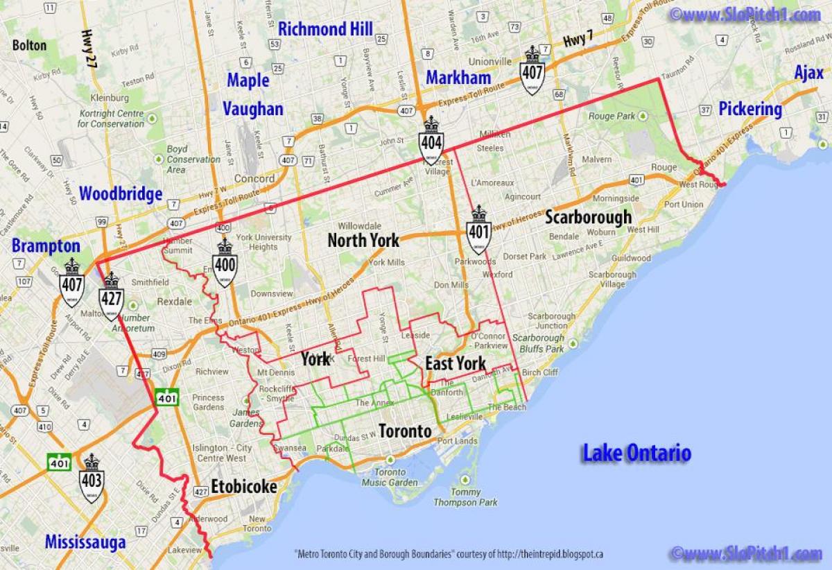 Harta e komunave të Torontos