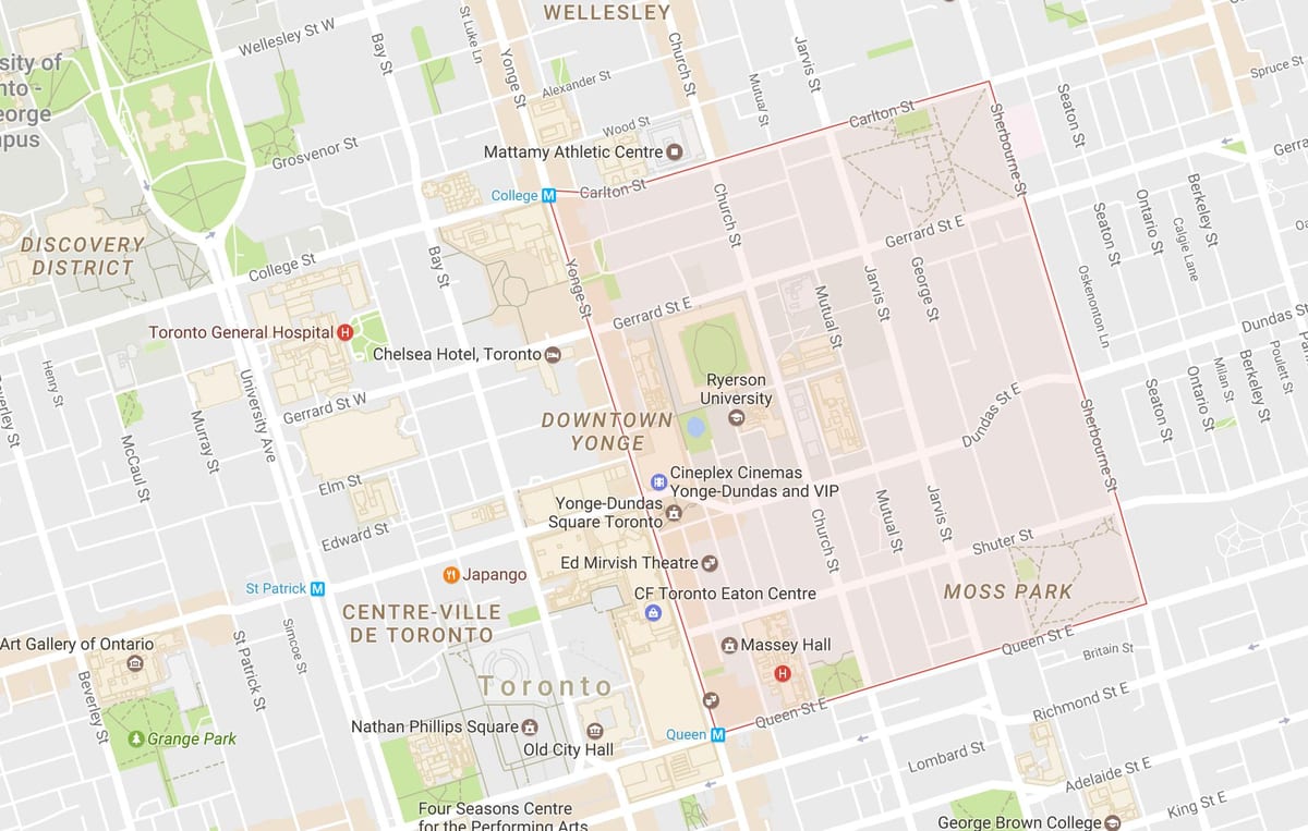 Harta e Kopshtit Qarkut Toronto Qytetit