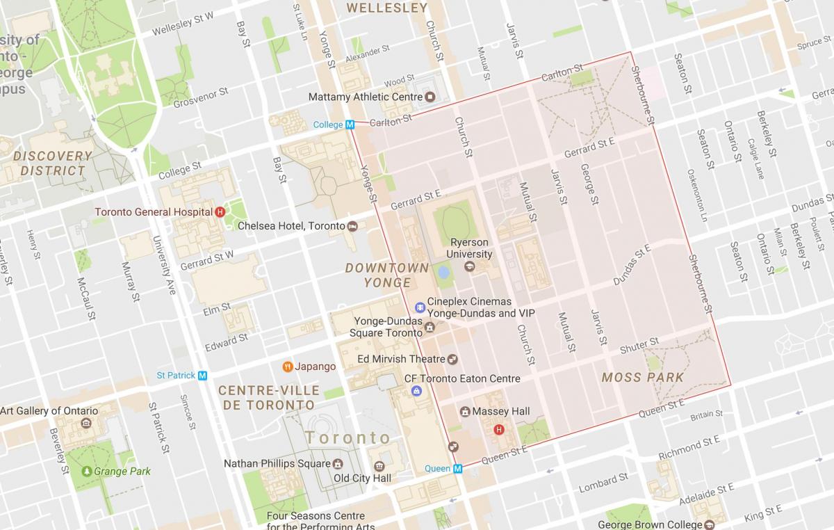 Harta e Kopshtit Qarkut Toronto Qytetit