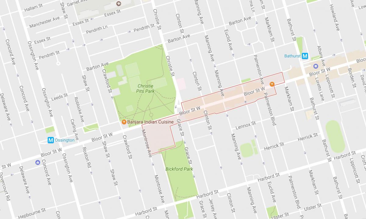 Harta e Koreatown lagjen Toronto