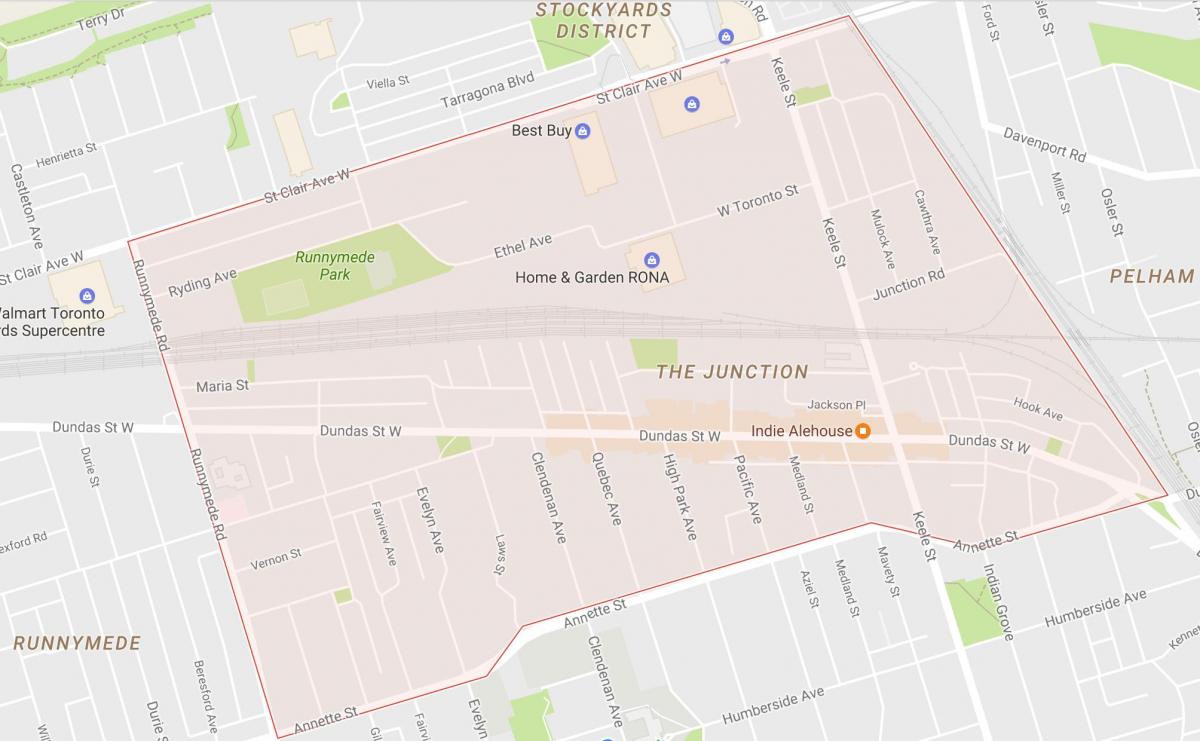 Harta e Junction lagjen Toronto