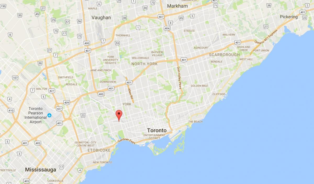 Harta e Kryqëzimin e qarkut Toronto