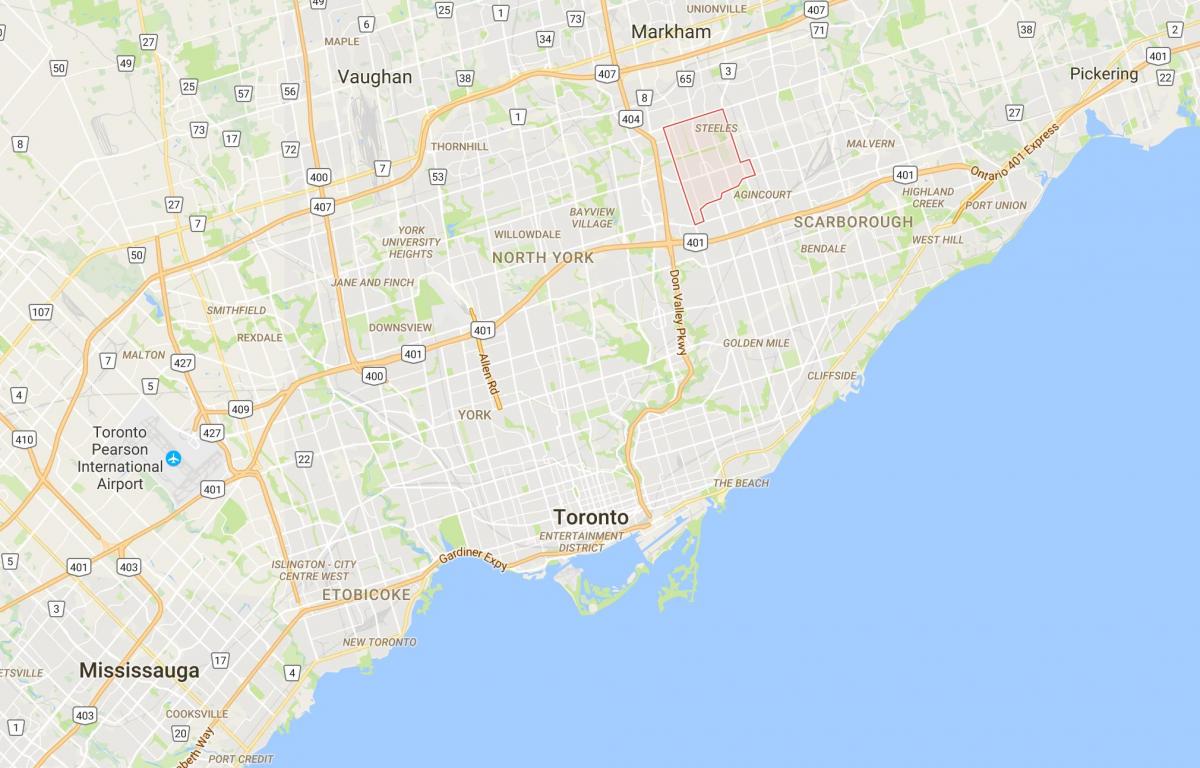 Harta e L'Amoreaux qarkut në Toronto