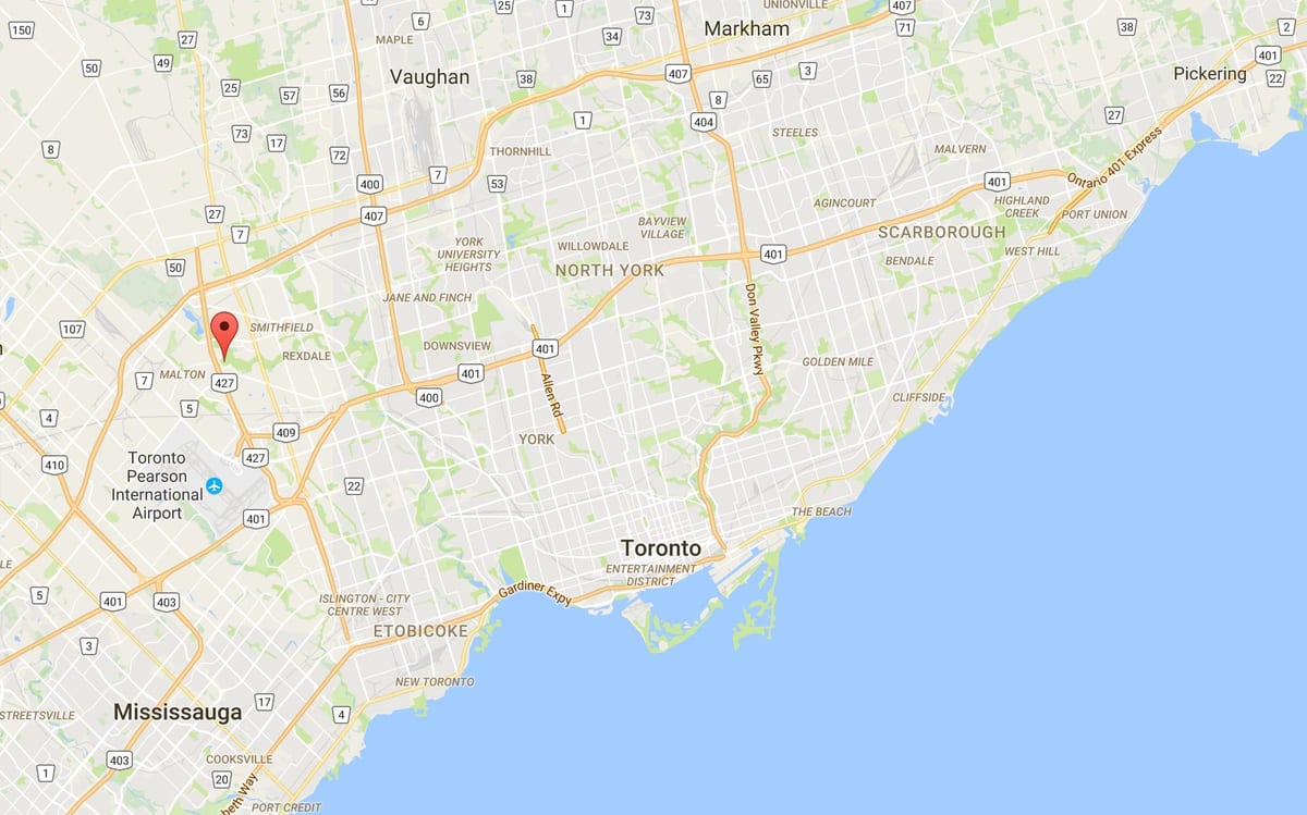 Harta e Fqinjësisë së qarkut Toronto