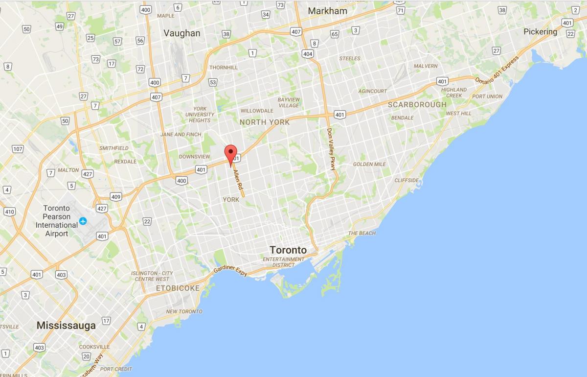 Harta e Lawrence Lartësi të qarkut Toronto