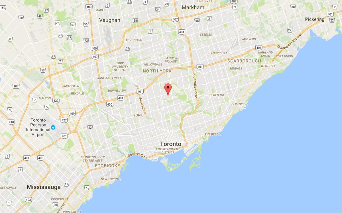Harta e Lawrence Park qarkut në Toronto